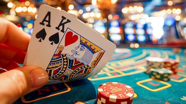 Live casino dealer studio with multi-camera setup